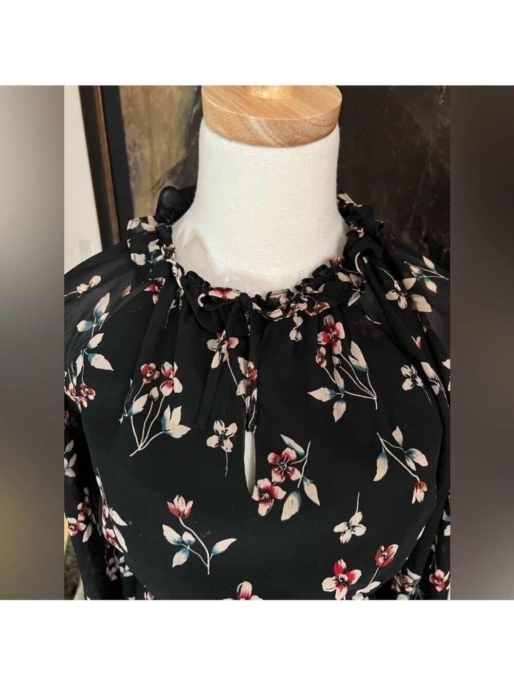 NWOT Madewell Floral Maxi Dress Black Size XS - Picture 2 of 11